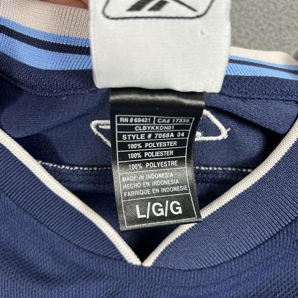 Utah Jazz Shirt Mens‎ Large Navy Blue NBA Basketball Reebok Long Sleeve Pullover - Picture 6 of 9